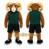 Brown Sheep Mascot Costume with Custom Logo Brown Sheep Mascot Costume with Custom Logo