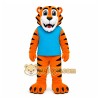 Orange Tiger Mascot Costume with Custom Logo Orange Tiger Mascot Costume with Custom Logo