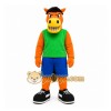 Orange Horse Mascot Costume with Custom Logo Orange Horse Mascot Costume with Custom Logo