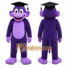 Purple Monkey Mascot Costume with Custom Logo Purple Monkey Mascot Costume with Custom Logo