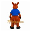 Brown Kangaroo Mascot Costume with Custom Logo Brown Kangaroo Mascot Costume with Custom Logo