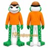 Green Frog Mascot Costume with Custom Logo Green Frog Mascot Costume with Custom Logo