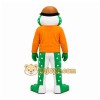 Green Frog Mascot Costume with Custom Logo Green Frog Mascot Costume with Custom Logo