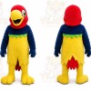 Yellow Parrot Mascot Costume with Custom Logo