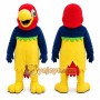 Yellow Parrot Mascot Costume with Custom Logo