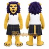 Yellow Lion Mascot Costume with Custom Logo