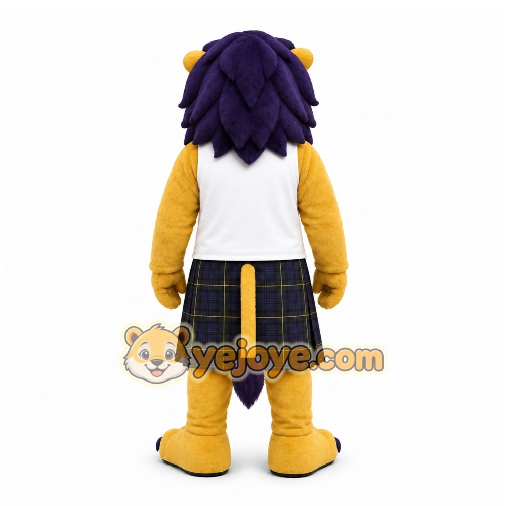 Yellow Lion Mascot Costume with Custom Logo Yellow Lion Mascot Costume with Custom Logo