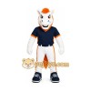 White Horse Mascot Costume with Custom Logo White Horse Mascot Costume with Custom Logo