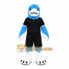 Blue Dolphin Mascot Costume with Custom Logo Blue Dolphin Mascot Costume with Custom Logo