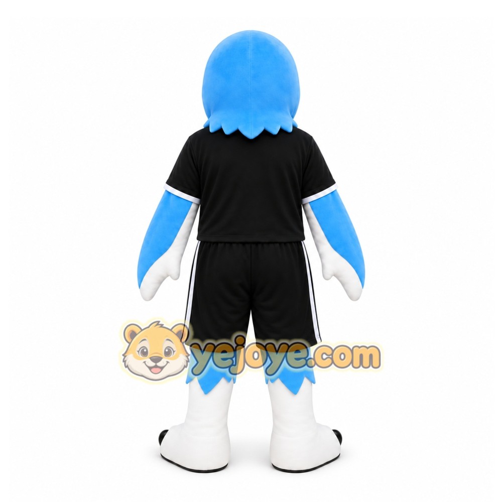 Blue Dolphin Mascot Costume with Custom Logo Blue Dolphin Mascot Costume with Custom Logo