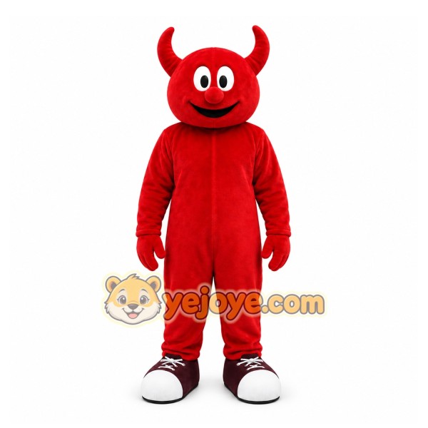 Red Devil Mascot Costume with Custom Logo Red Devil Mascot Costume with Custom Logo