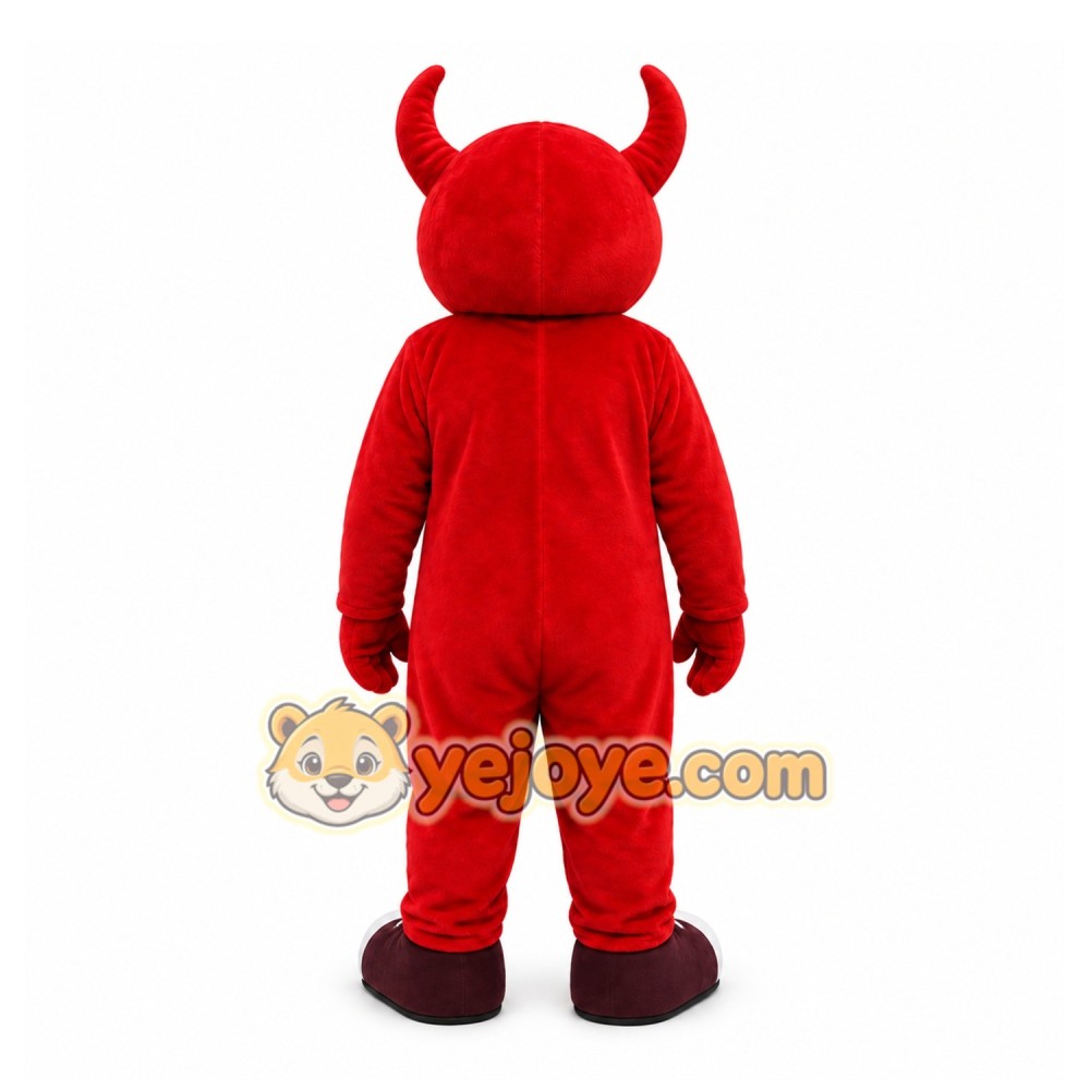 Red Devil Mascot Costume with Custom Logo Red Devil Mascot Costume with Custom Logo