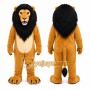 Brown Lion Mascot Costume with Custom Logo
