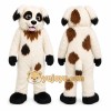 White Dog Mascot Costume with Custom Logo
