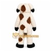 White Dog Mascot Costume with Custom Logo