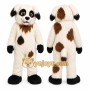 White Dog Mascot Costume with Custom Logo