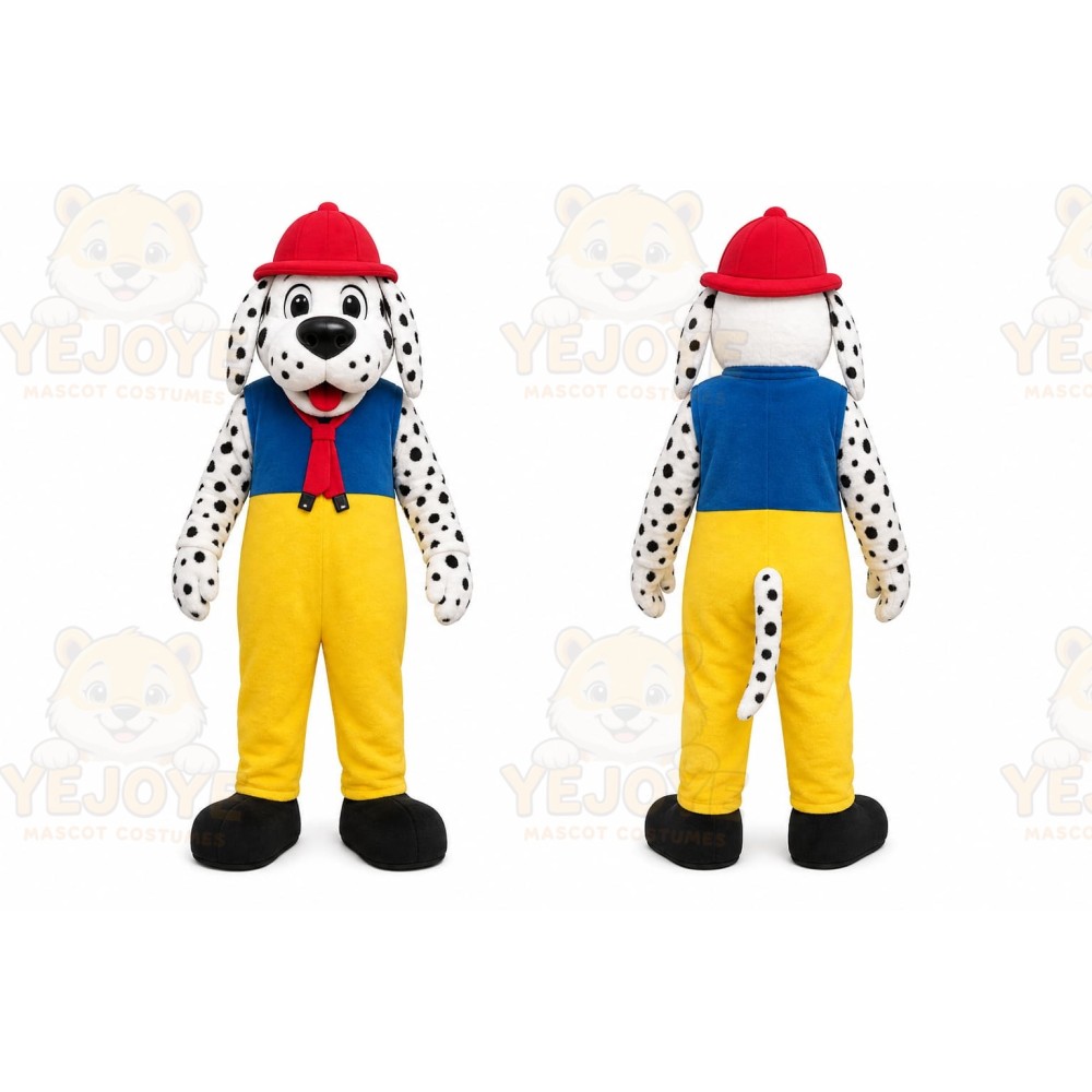 Yellow Dog Mascot Costume with Custom Logo