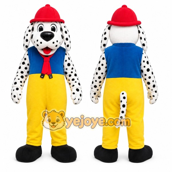 Yellow Dog Mascot Costume with Custom Logo