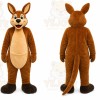 Brown Kangaroo Mascot Costume with Custom Logo