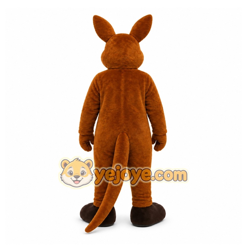 Brown Kangaroo Mascot Costume with Custom Logo Brown Kangaroo Mascot Costume with Custom Logo