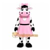 Pink Cow Mascot Costume with Custom Logo Pink Cow Mascot Costume with Custom Logo