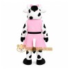 Pink Cow Mascot Costume with Custom Logo Pink Cow Mascot Costume with Custom Logo