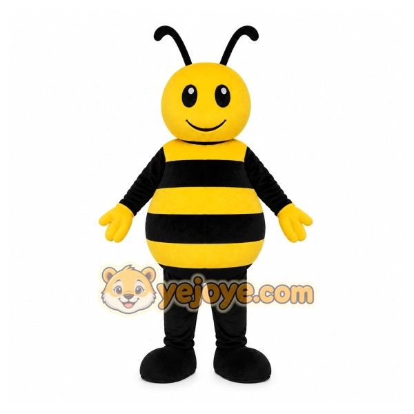 Yellow Bee Mascot Costume with Custom Logo Yellow Bee Mascot Costume with Custom Logo