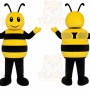 Yellow Bee Mascot Costume with Custom Logo