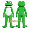 Green Frog Mascot Costume with Custom Logo Green Frog Mascot Costume with Custom Logo