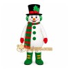 White Snowman Mascot Costume with Custom Logo White Snowman Mascot Costume with Custom Logo