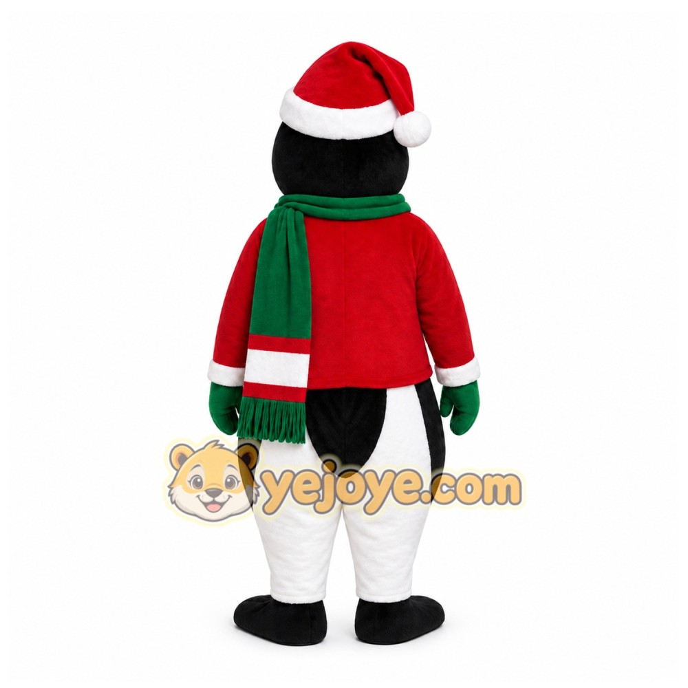 Red Penguin Mascot Costume with Custom Logo Red Penguin Mascot Costume with Custom Logo