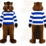 Brown Beaver Mascot Costume with Custom Logo