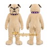 Tan Dog Mascot Costume with Custom Logo Tan Dog Mascot Costume with Custom Logo