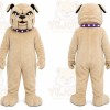 Tan Dog Mascot Costume with Custom Logo