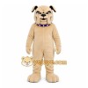 Tan Dog Mascot Costume with Custom Logo Tan Dog Mascot Costume with Custom Logo