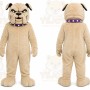 Tan Dog Mascot Costume with Custom Logo