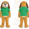 Brown Dog Mascot Costume with Custom Logo