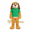 Brown Dog Mascot Costume with Custom Logo Brown Dog Mascot Costume with Custom Logo