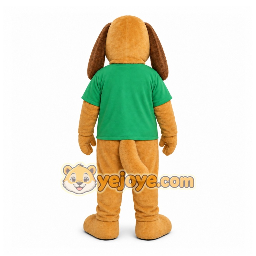 Brown Dog Mascot Costume with Custom Logo Brown Dog Mascot Costume with Custom Logo