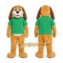 Brown Dog Mascot Costume with Custom Logo