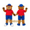 Brown Bear Mascot Costume with Custom Logo
