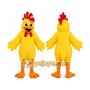 Yellow Chicken Mascot Costume with Custom Logo
