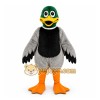 Gray Duck Mascot Costume with Custom Logo Gray Duck Mascot Costume with Custom Logo
