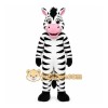 White Zebra Mascot Costume with Custom Logo White Zebra Mascot Costume with Custom Logo
