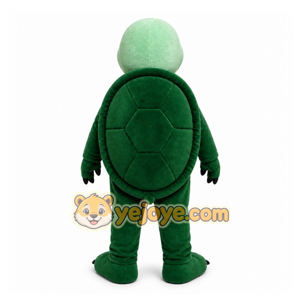 Green Turtle Mascot Costume with Custom Logo Green Turtle Mascot Costume with Custom Logo