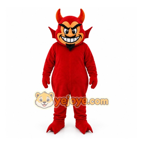 Red Devil Mascot Costume with Custom Logo Red Devil Mascot Costume with Custom Logo