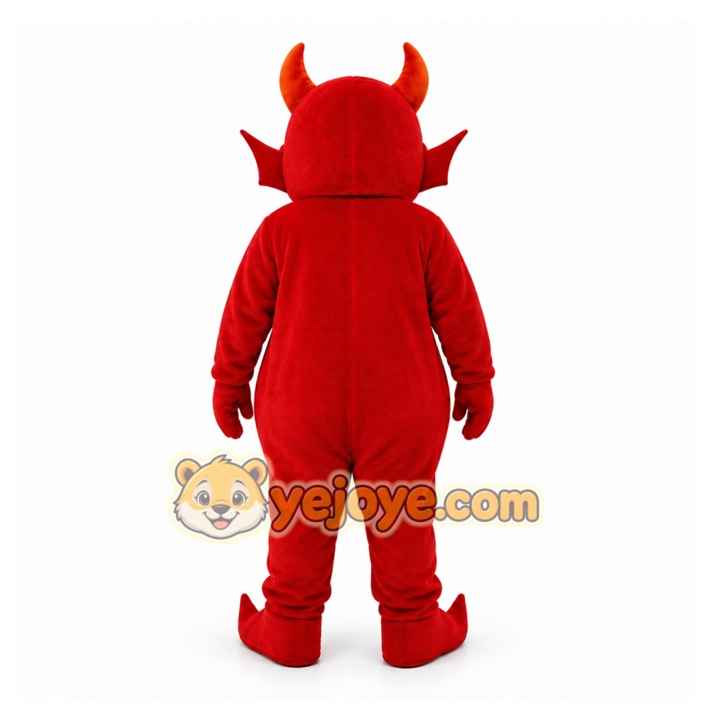 Red Devil Mascot Costume with Custom Logo Red Devil Mascot Costume with Custom Logo