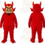 Red Devil Mascot Costume with Custom Logo