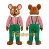 Brown Mouse Mascot Costume with Custom Logo Brown Mouse Mascot Costume with Custom Logo