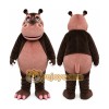 Brown Hippopotamus Mascot Costume with Custom Logo Brown Hippopotamus Mascot Costume with Custom Logo
